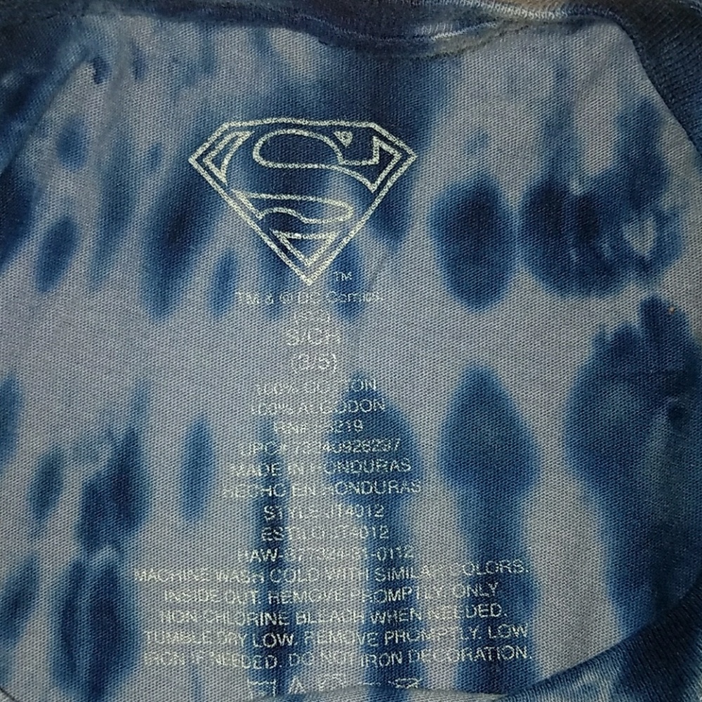 🦄 Superman Blue Tie Dye Tee - Picture 3 of 4